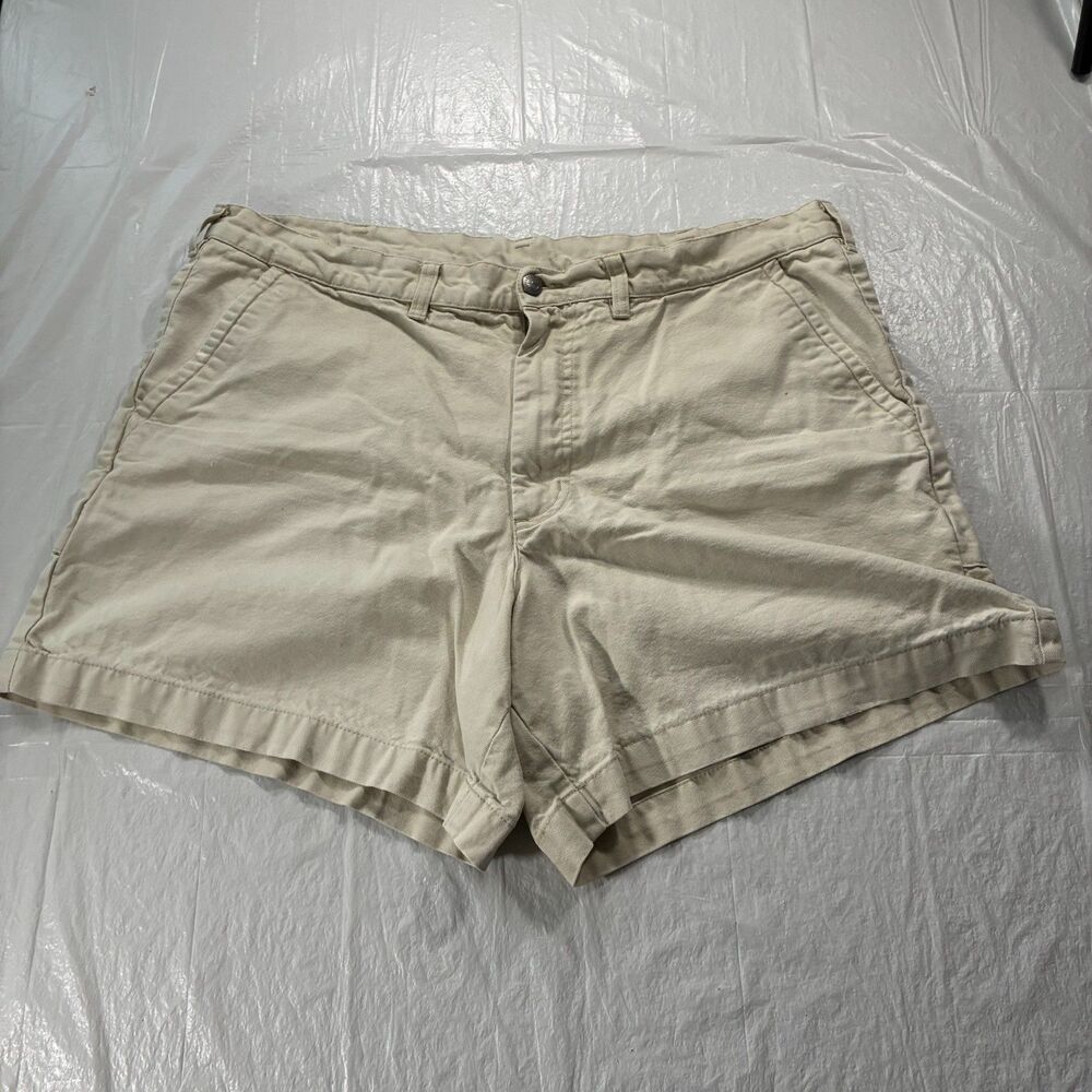 Patagonia Organic Cotton Stand Up Shorts Men's Size 40 Beige Canvas 7in Inseam